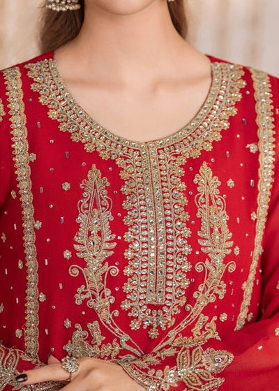 Meeral | Wedding Formals | Maahi-Brand:Meeral-Type:Ladies Clothes-Red-Chiffon-House of Maryam- Buy in UK, USA