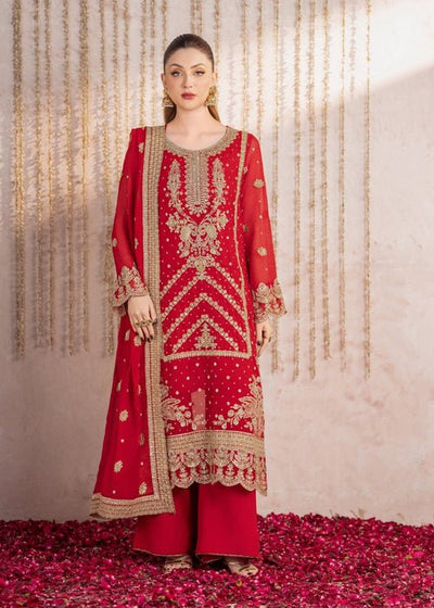Meeral | Wedding Formals | Maahi-Brand:Meeral-Type:Ladies Clothes-Red-Chiffon-House of Maryam- Buy in UK, USA