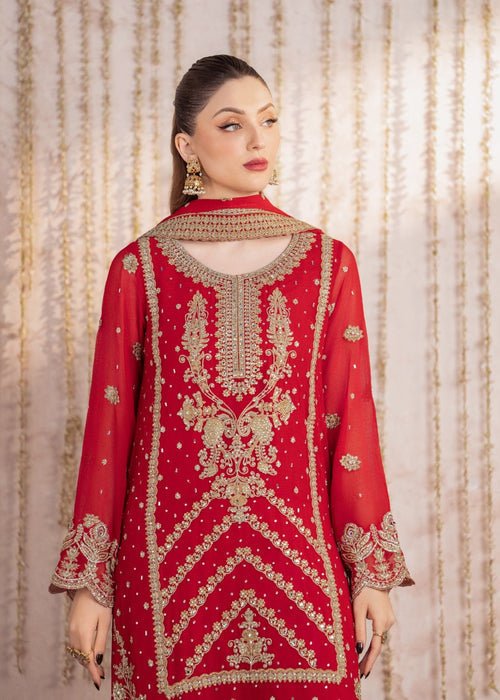 Meeral | Wedding Formals | Maahi-Brand:Meeral-Type:Ladies Clothes-Red-Chiffon-House of Maryam- Buy in UK, USA