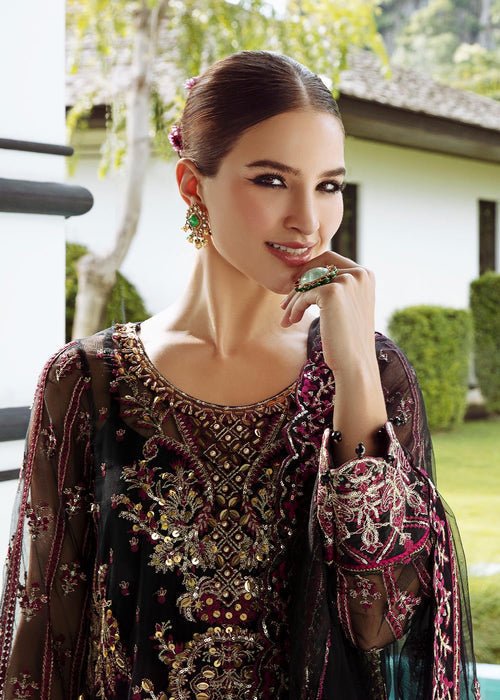 Meeral | Wedding Formals | Mahjabeen_Black-Brand:Meeral-Type:Ladies Clothes-Black-Net-House of Maryam- Buy in UK, USA