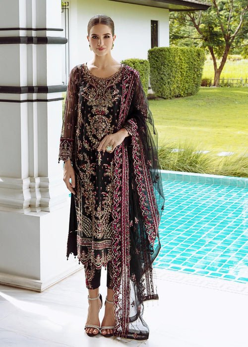Meeral | Wedding Formals | Mahjabeen_Black-Brand:Meeral-Type:Ladies Clothes-Black-Net-House of Maryam- Buy in UK, USA