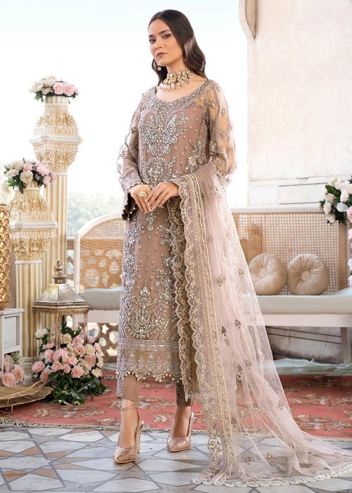 Meeral | Wedding Formals | Mahjabeen - MB-04-Brand:Meeral-Type:Ladies Clothes-Coffee-Net-House of Maryam- Buy in UK, USA