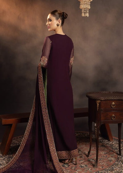 Meeral | Wedding Formals | Maliha-Brand:Meeral-Type:Ladies Clothes-Dark Plum-Chiffon-House of Maryam- Buy in UK, USA