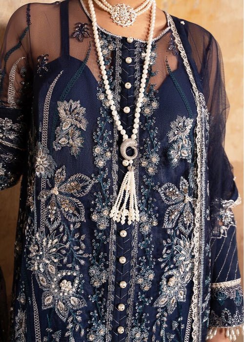 Meeral | Wedding Formals | Meena-Brand:Meeral-Type:Ladies Clothes-Navy Blue-Net-House of Maryam- Buy in UK, USA