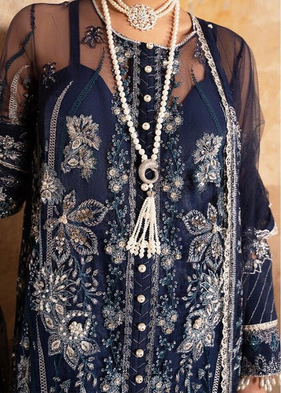 Meeral | Wedding Formals | Meena-Brand:Meeral-Type:Ladies Clothes-Navy Blue-Net-House of Maryam- Buy in UK, USA