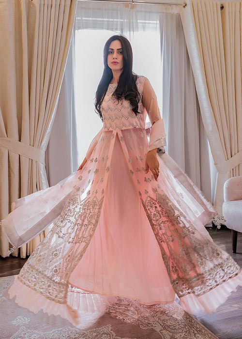 Meeral | Wedding Formals | Mehtab - MU-01-Brand:Meeral-Type:Ladies Clothes-Pink-Net-House of Maryam- Buy in UK, USA
