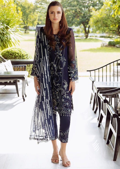 Meeral | Wedding Formals | ML-04_Blue-Brand:Meeral-Type:Ladies Clothes-Blue-Chiffon-House of Maryam- Buy in UK, USA