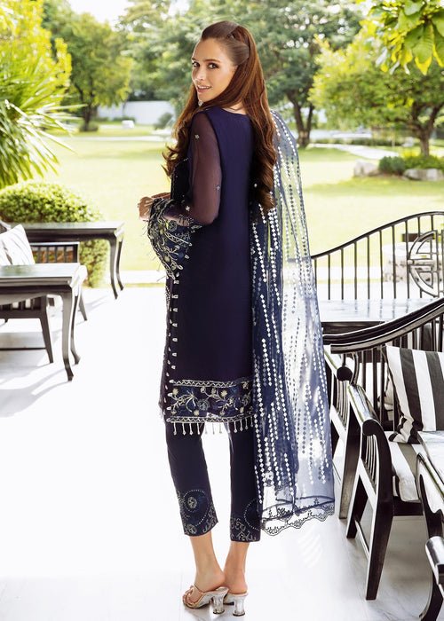 Meeral | Wedding Formals | ML-04_Blue-Brand:Meeral-Type:Ladies Clothes-Blue-Chiffon-House of Maryam- Buy in UK, USA