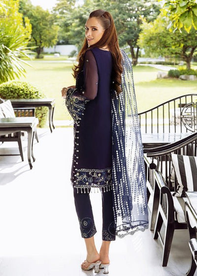 Meeral | Wedding Formals | ML-04_Blue-Brand:Meeral-Type:Ladies Clothes-Blue-Chiffon-House of Maryam- Buy in UK, USA