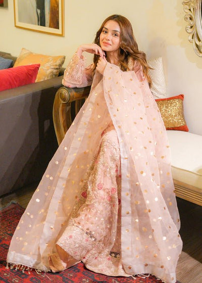 Meeral | Wedding Formals | ML-05-PINK(LWH)-Brand:Meeral-Type:Ladies Clothes-Pink-Net-House of Maryam- Buy in UK, USA