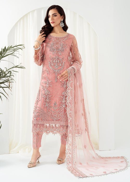 Meeral | Wedding Formals | ML-LUX22V2-16 Leyla-Brand:Meeral-Type:Ladies Clothes-Pink-Net-House of Maryam- Buy in UK, USA