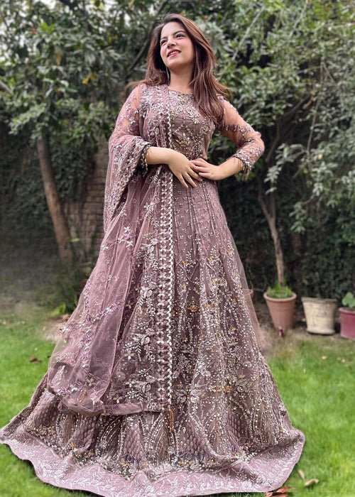 Meeral | Wedding Formals | ML-LUX22V2-30 Raya-Brand:Meeral-Type:Ladies Clothes-Dusty Pink-Net-House of Maryam- Buy in UK, USA