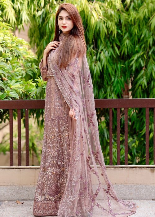 Meeral | Wedding Formals | ML-LUX22V2-30 Raya-Brand:Meeral-Type:Ladies Clothes-Dusty Pink-Net-House of Maryam- Buy in UK, USA