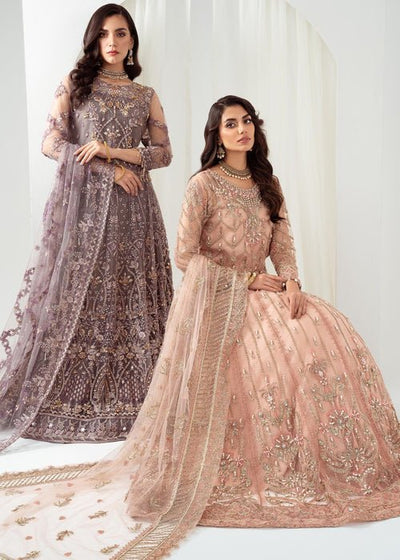 Meeral | Wedding Formals | ML-LUX22V2-5 Dilara-Brand:Meeral-Type:Ladies Clothes-Peach Pink-Net-House of Maryam- Buy in UK, USA