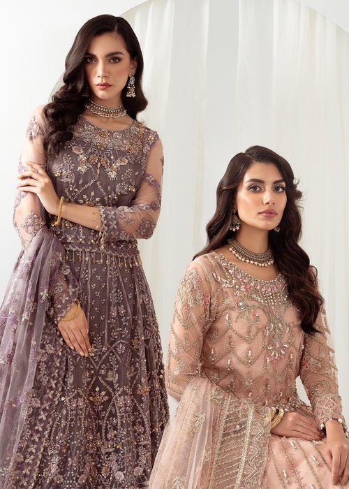 Meeral | Wedding Formals | ML-LUX22V2-5 Dilara-Brand:Meeral-Type:Ladies Clothes-Peach Pink-Net-House of Maryam- Buy in UK, USA
