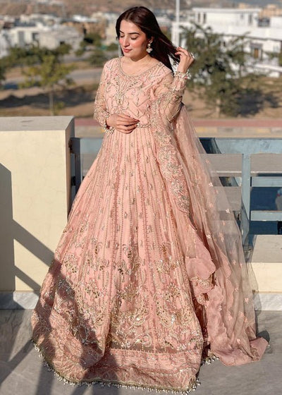 Meeral | Wedding Formals | ML-LUX22V2-5 Dilara-Brand:Meeral-Type:Ladies Clothes-Peach Pink-Net-House of Maryam- Buy in UK, USA