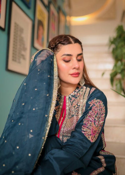 Meeral | Wedding Formals | Mohini-Brand:Meeral-Type:Ladies Clothes-Blue Gray-Raw Silk-House of Maryam- Buy in UK, USA
