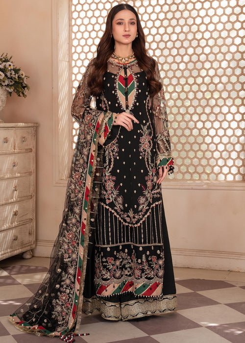 Meeral | Wedding Formals | MSA-23-D162 Rangoon-Brand:Meeral-Type:Ladies Clothes-Black-Net-House of Maryam- Buy in UK, USA