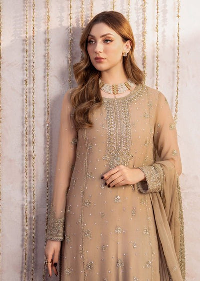 Meeral | Wedding Formals | Muntaha-Brand:Meeral-Type:Ladies Clothes-Beige-Chiffon-House of Maryam- Buy in UK, USA