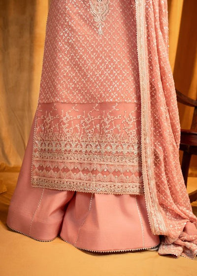 Meeral | Wedding Formals | Orla-Brand:Meeral-Type:Ladies Clothes-Peach Pink-Chiffon-House of Maryam- Buy in UK, USA