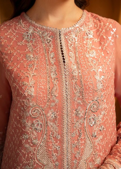 Meeral | Wedding Formals | Orla-Brand:Meeral-Type:Ladies Clothes-Peach Pink-Chiffon-House of Maryam- Buy in UK, USA
