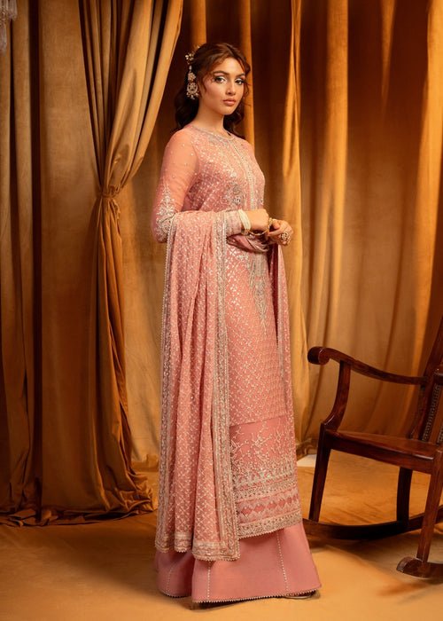 Meeral | Wedding Formals | Orla-Brand:Meeral-Type:Ladies Clothes-Peach Pink-Chiffon-House of Maryam- Buy in UK, USA
