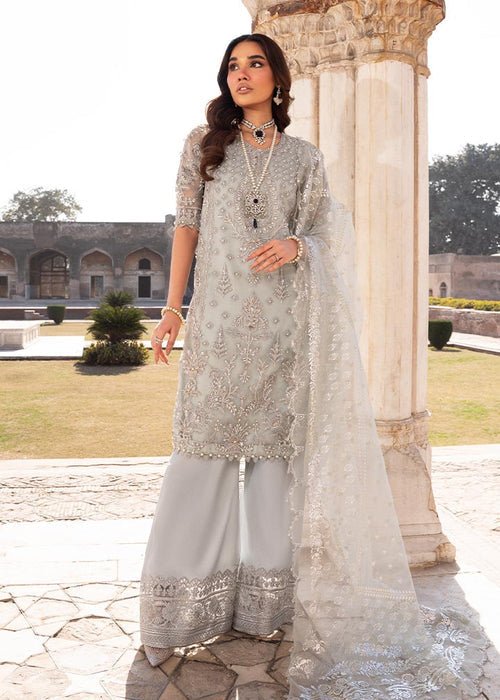 Meeral | Wedding Formals | Parishay-Brand:Meeral-Type:Ladies Clothes-Gray-Organza-House of Maryam- Buy in UK, USA