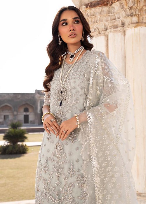 Meeral | Wedding Formals | Parishay-Brand:Meeral-Type:Ladies Clothes-Gray-Organza-House of Maryam- Buy in UK, USA