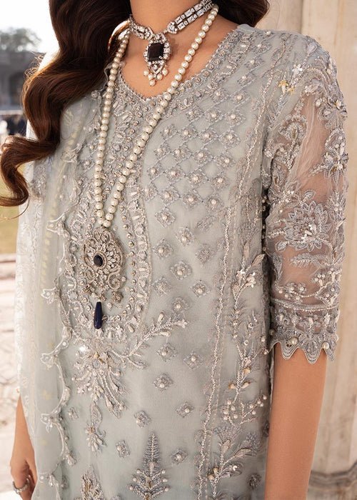 Meeral | Wedding Formals | Parishay-Brand:Meeral-Type:Ladies Clothes-Gray-Organza-House of Maryam- Buy in UK, USA