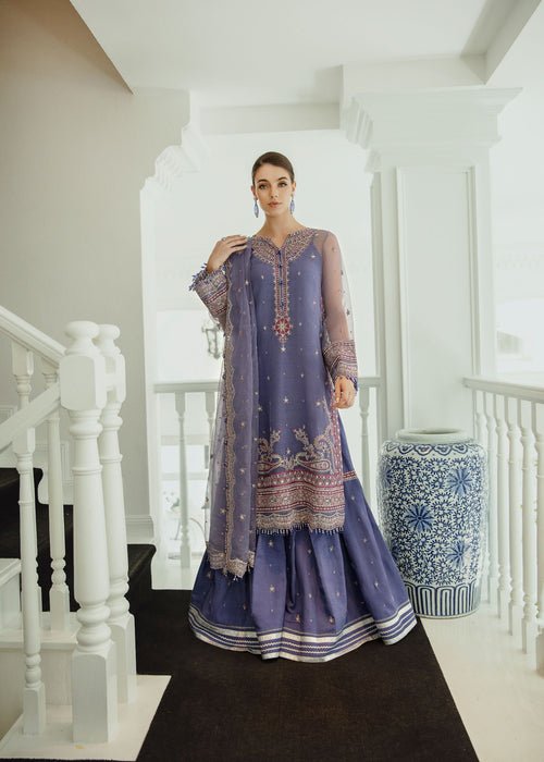 Meeral | Wedding Formals | Rang-e-Sukhn-Brand:Meeral-Type:Ladies Clothes-Lavender-Organza-House of Maryam- Buy in UK, USA
