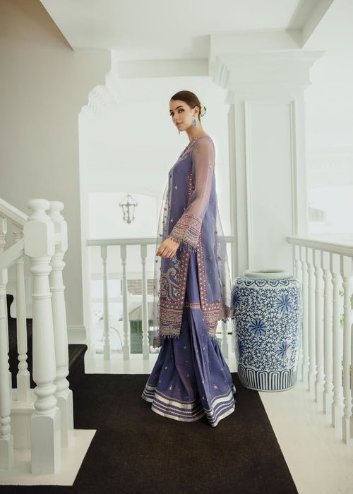 Meeral | Wedding Formals | Rang-e-Sukhn-Brand:Meeral-Type:Ladies Clothes-Lavender-Organza-House of Maryam- Buy in UK, USA