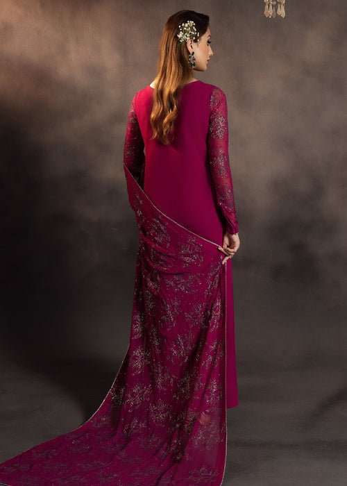 Meeral | Wedding Formals | Rania-Brand:Meeral-Type:Ladies Clothes-Fuchsia Pink-Chiffon-House of Maryam- Buy in UK, USA