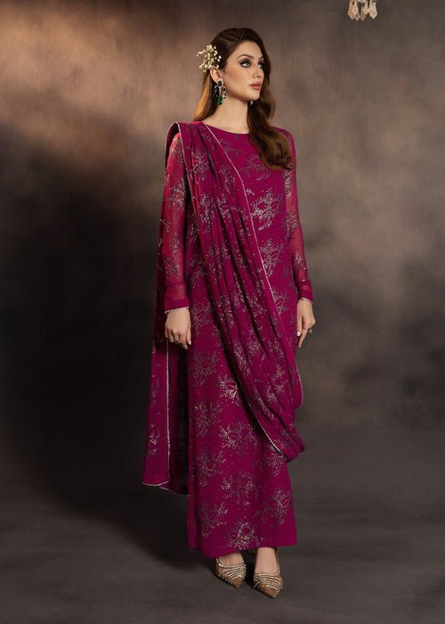 Meeral | Wedding Formals | Rania-Brand:Meeral-Type:Ladies Clothes-Fuchsia Pink-Chiffon-House of Maryam- Buy in UK, USA