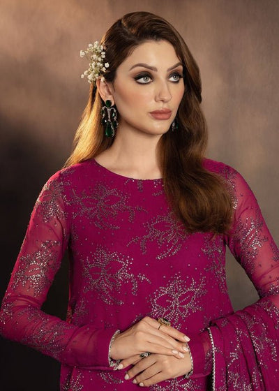 Meeral | Wedding Formals | Rania-Brand:Meeral-Type:Ladies Clothes-Fuchsia Pink-Chiffon-House of Maryam- Buy in UK, USA