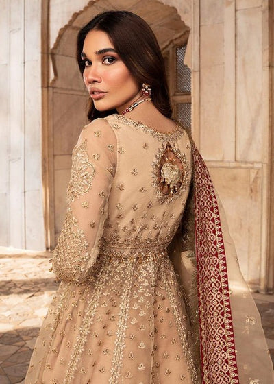 Meeral | Wedding Formals | Raqs-Brand:Meeral-Type:Ladies Clothes-Gold-Organza-House of Maryam- Buy in UK, USA