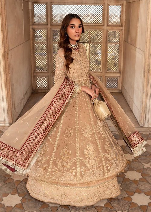 Meeral | Wedding Formals | Raqs-Brand:Meeral-Type:Ladies Clothes-Gold-Organza-House of Maryam- Buy in UK, USA