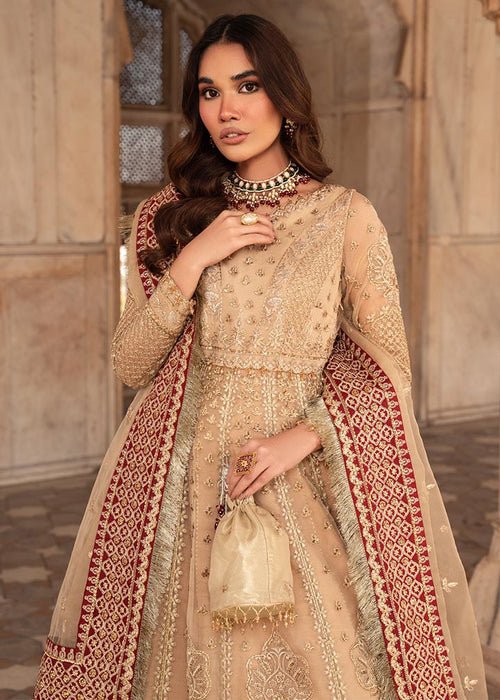 Meeral | Wedding Formals | Raqs-Brand:Meeral-Type:Ladies Clothes-Gold-Organza-House of Maryam- Buy in UK, USA