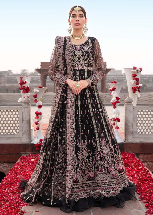 Meeral | Wedding Formals | Ruhaniyaat - MB-08-Brand:Meeral-Type:Ladies Clothes-Black-Net-House of Maryam- Buy in UK, USA