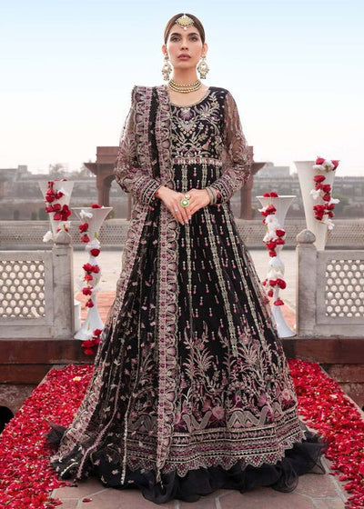 Meeral | Wedding Formals | Ruhaniyaat - MB-08-Brand:Meeral-Type:Ladies Clothes-Black-Net-House of Maryam- Buy in UK, USA