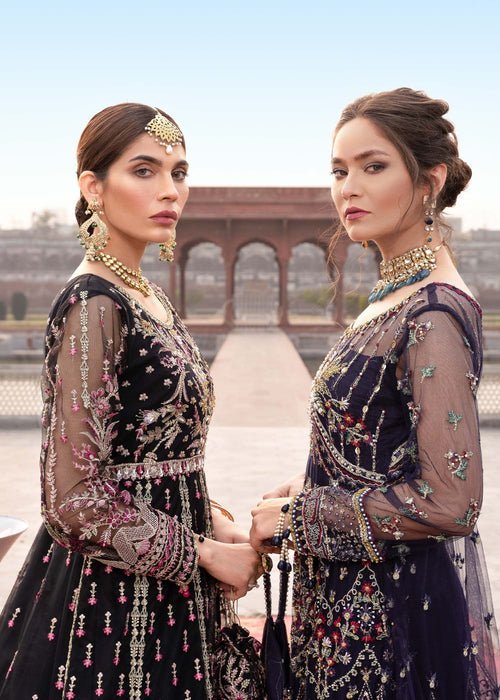 Meeral | Wedding Formals | Ruhaniyaat - MB-08-Brand:Meeral-Type:Ladies Clothes-Black-Net-House of Maryam- Buy in UK, USA