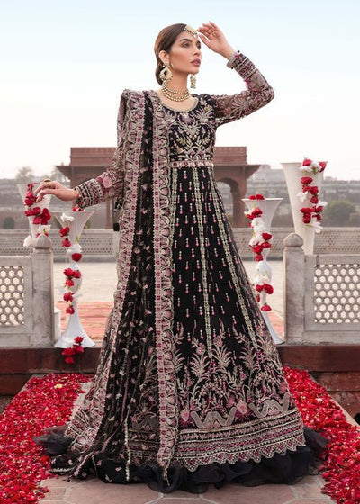 Meeral | Wedding Formals | Ruhaniyaat - MB-08-Brand:Meeral-Type:Ladies Clothes-Black-Net-House of Maryam- Buy in UK, USA