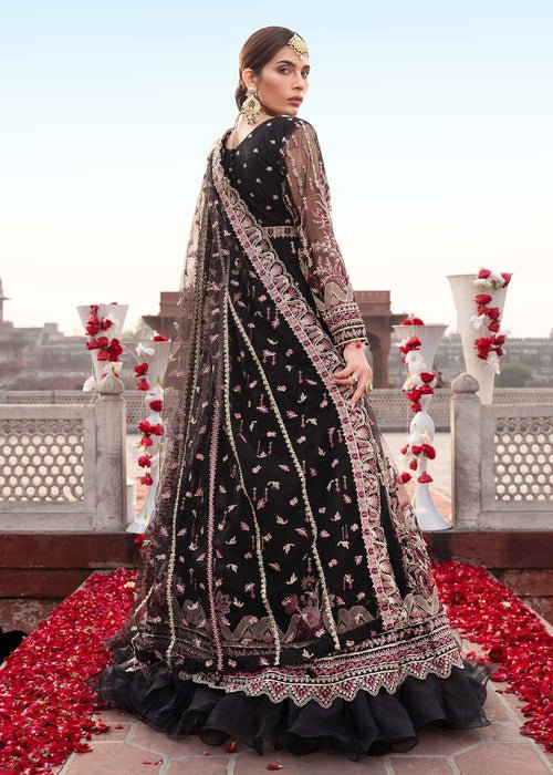 Meeral | Wedding Formals | Ruhaniyaat - MB-08-Brand:Meeral-Type:Ladies Clothes-Black-Net-House of Maryam- Buy in UK, USA