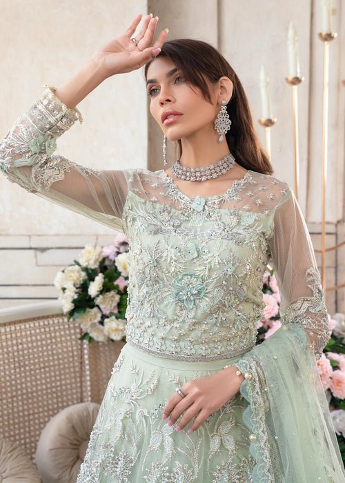 Meeral | Wedding Formals | Shabnam - MB-01-Brand:Meeral-Type:Ladies Clothes-Mint-Net-House of Maryam- Buy in UK, USA