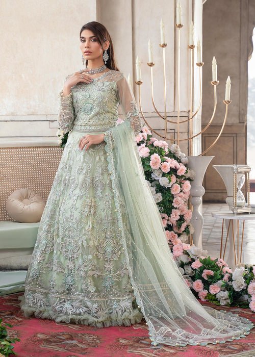Meeral | Wedding Formals | Shabnam - MB-01-Brand:Meeral-Type:Ladies Clothes-Mint-Net-House of Maryam- Buy in UK, USA
