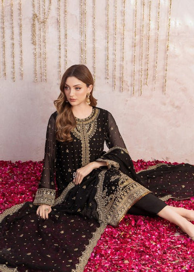 Meeral | Wedding Formals | Siraa-Brand:Meeral-Type:Ladies Clothes-Black-Chiffon-House of Maryam- Buy in UK, USA