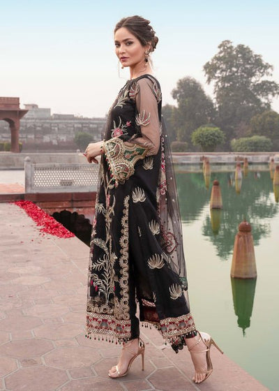 Meeral | Wedding Formals | Surmai - MD-01-Brand:Meeral-Type:Ladies Clothes-Black-Net-House of Maryam- Buy in UK, USA