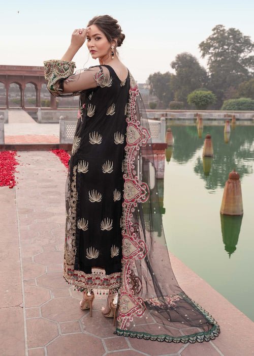 Meeral | Wedding Formals | Surmai - MD-01-Brand:Meeral-Type:Ladies Clothes-Black-Net-House of Maryam- Buy in UK, USA