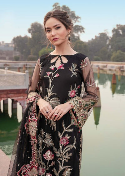 Meeral | Wedding Formals | Surmai - MD-01-Brand:Meeral-Type:Ladies Clothes-Black-Net-House of Maryam- Buy in UK, USA