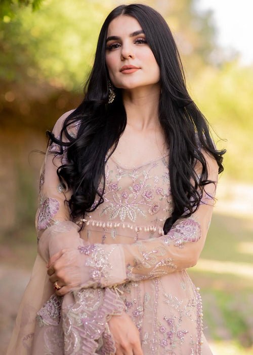 Meeral | Wedding Formals | Zaira - MS-23-D005-Brand:Meeral-Type:Ladies Clothes-Pink-Organza-House of Maryam- Buy in UK, USA