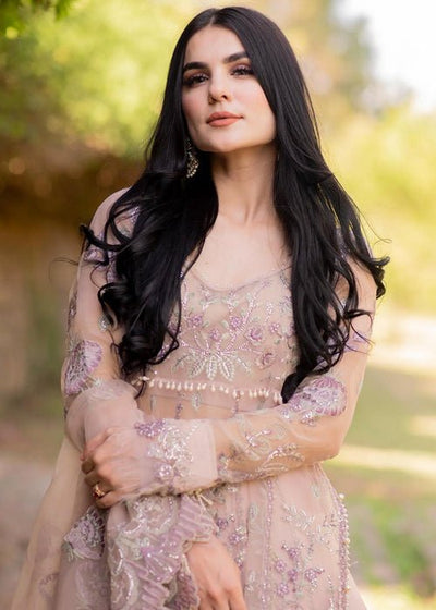 Meeral | Wedding Formals | Zaira - MS-23-D005-Brand:Meeral-Type:Ladies Clothes-Pink-Organza-House of Maryam- Buy in UK, USA